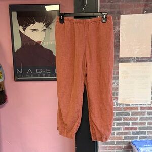 J. Jill Petite Linen Pants in Coral